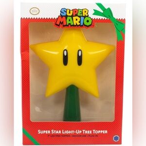 Nintendo Super Mario Yellow Star Tree Topper 9inch